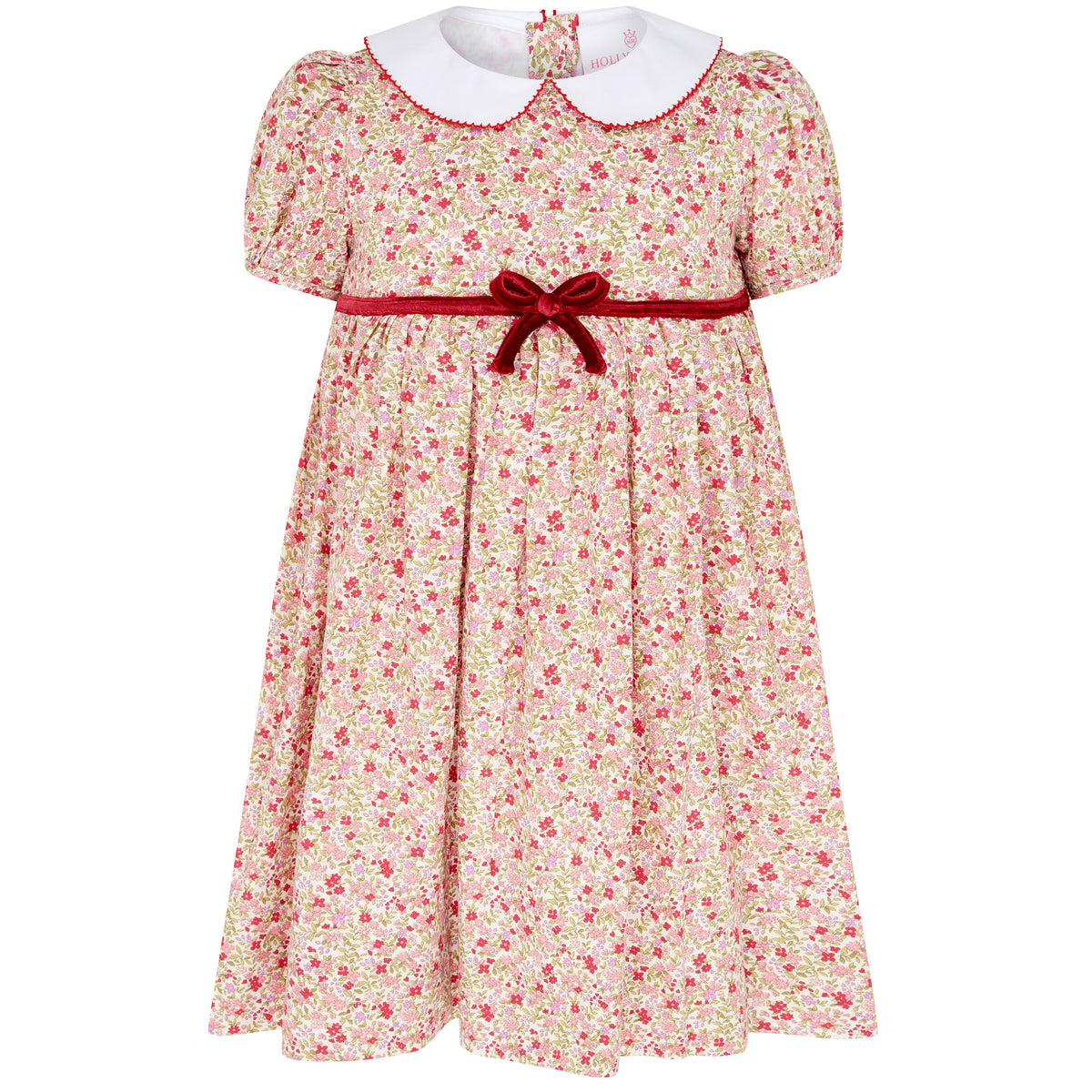 Little Princess Sophie Floral Bow Baby Dress Red & Pink | Holly Hastie 