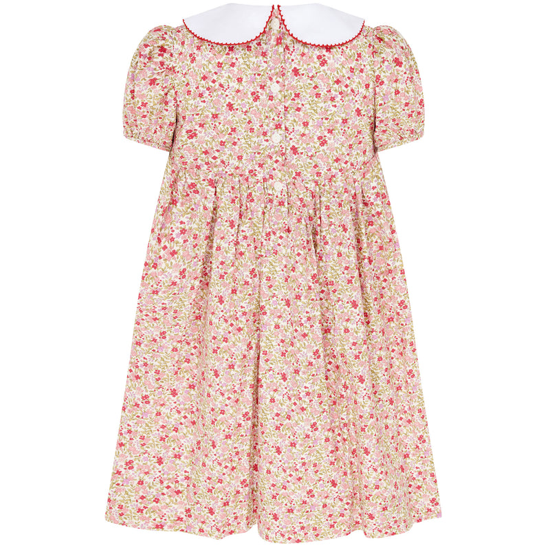 Little Princess Sophie Floral Bow Baby Dress Red & Pink | Holly Hastie 