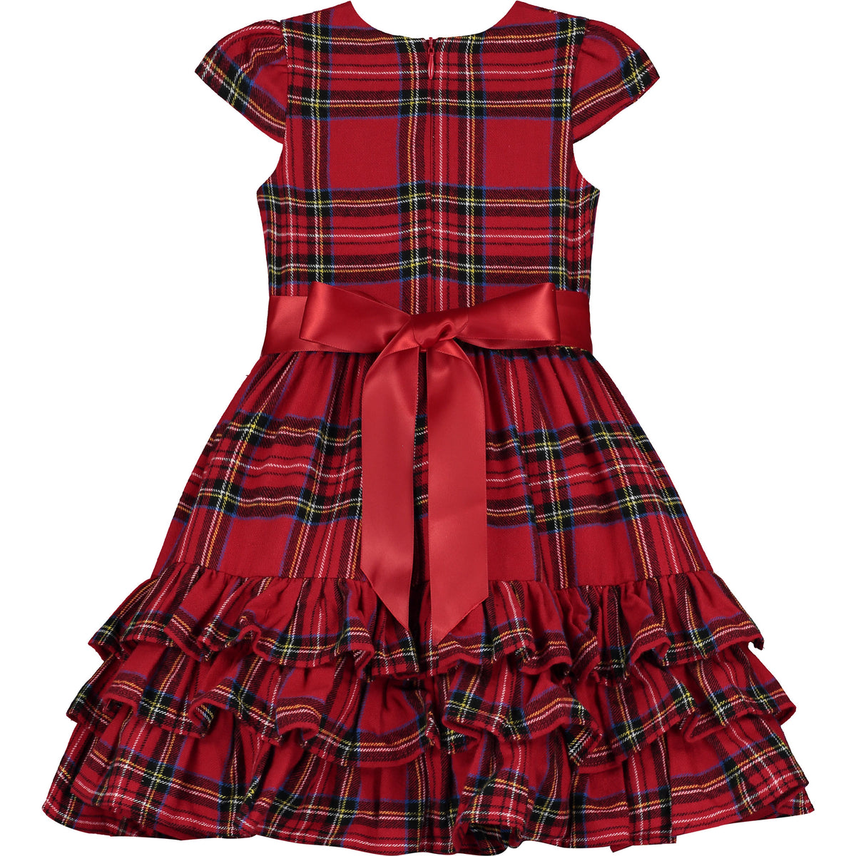 Arabella Plaid Cotton Frill Baby Party Dress Red | Holly Hastie London