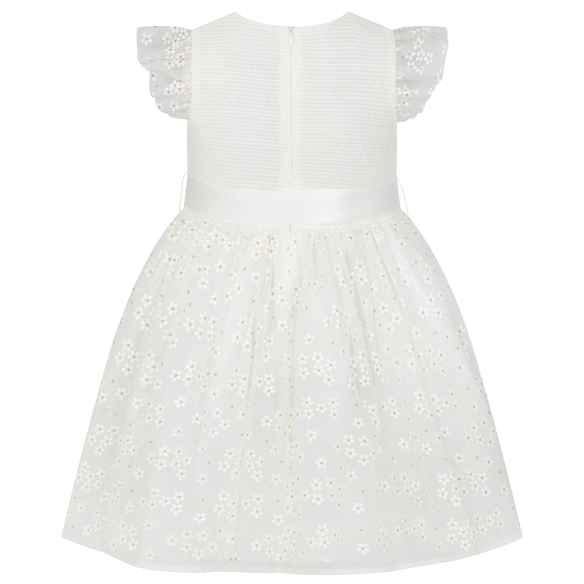 Fleur Luxury Tulle Flower Girls Dress, White | Holly Hastie London