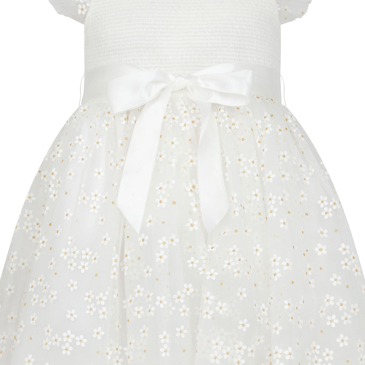 Fleur Luxury Tulle Flower Girls Dress, White | Holly Hastie London