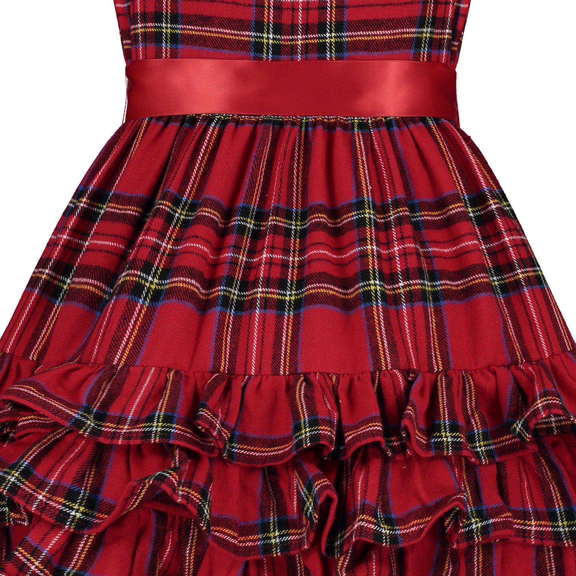 Girls tartan party dress best sale