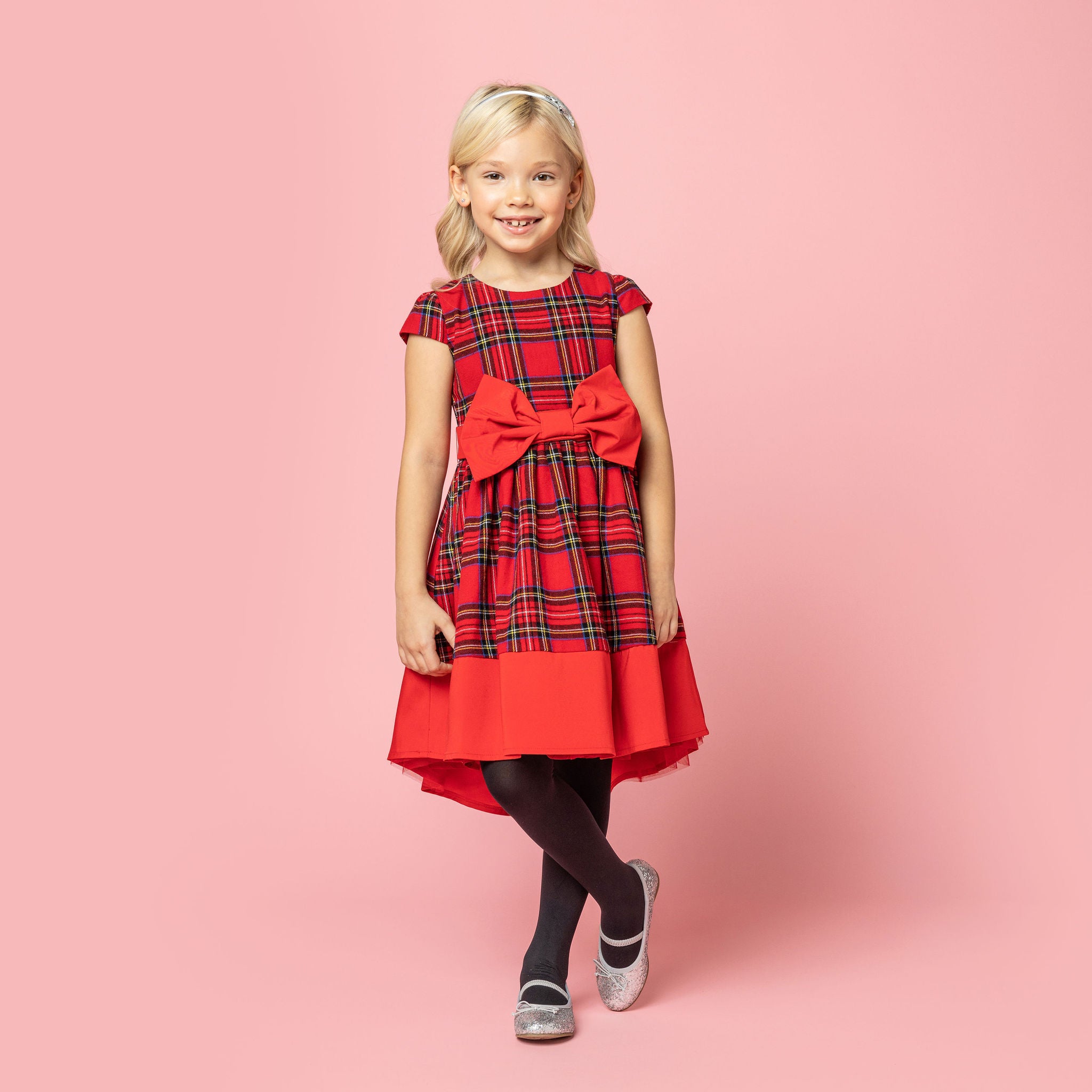 Plaid best sale party dress